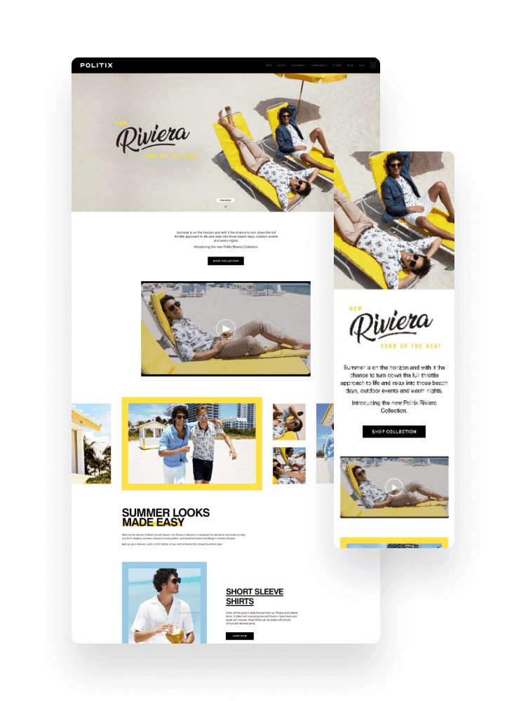 Screen campaign page: Riviera