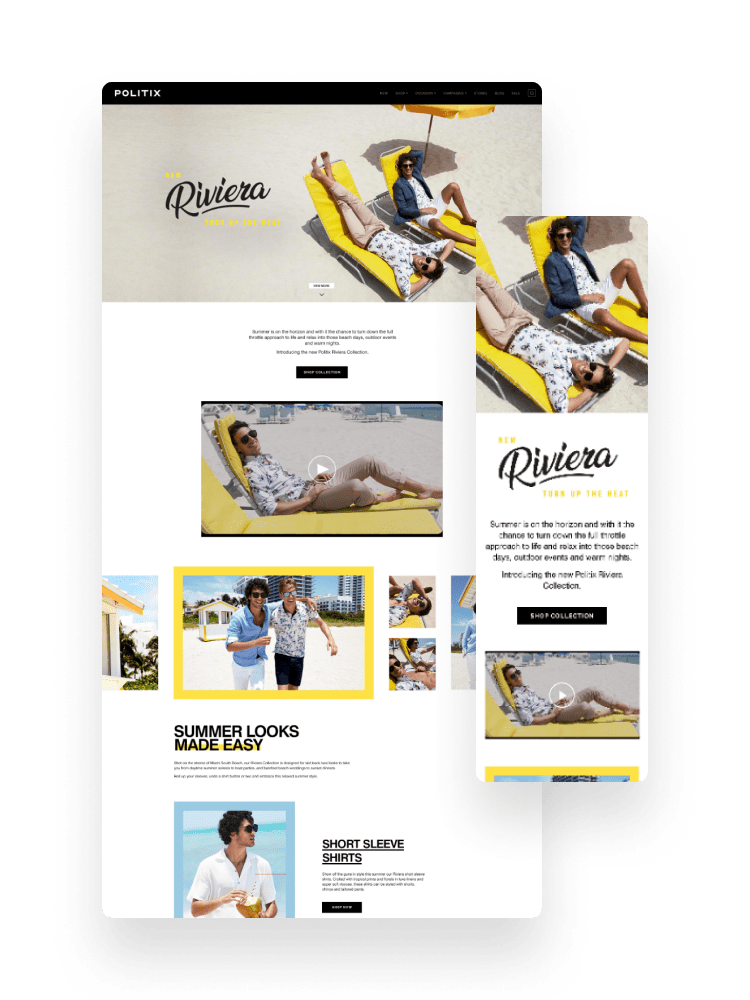 Screen campaign page: Riviera